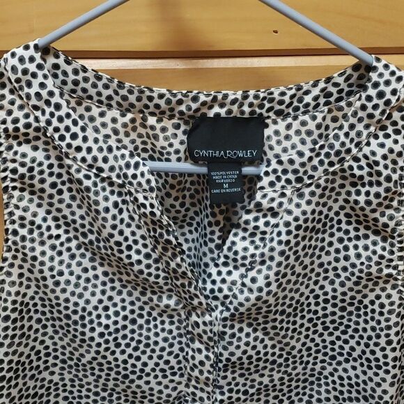 Cynthia Rowley White and Black Polka Dot Top - Picture 3 of 5